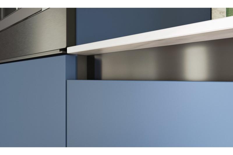 GTV VELLO profile, handleless system, retain, L=3000 mm, 18 mm, Al, black 1208964240