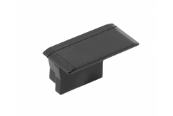 GLAX Mini LED profile cap with flange high black (10 pcs. in blister) 1208964263