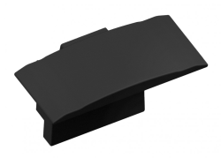 Square cap for LED profile GLAX Mini with flange high black lacquered (10 pcs. in blis.) 1208964267