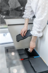 Garbi Basket B-60-3 sorteer afvalsysteem voor lade 60cm  incl. houder en 3 afvalbakken 1208964399