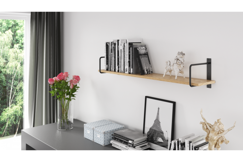 Shelf support BELT, 22x23 cm, black mat 1208965217