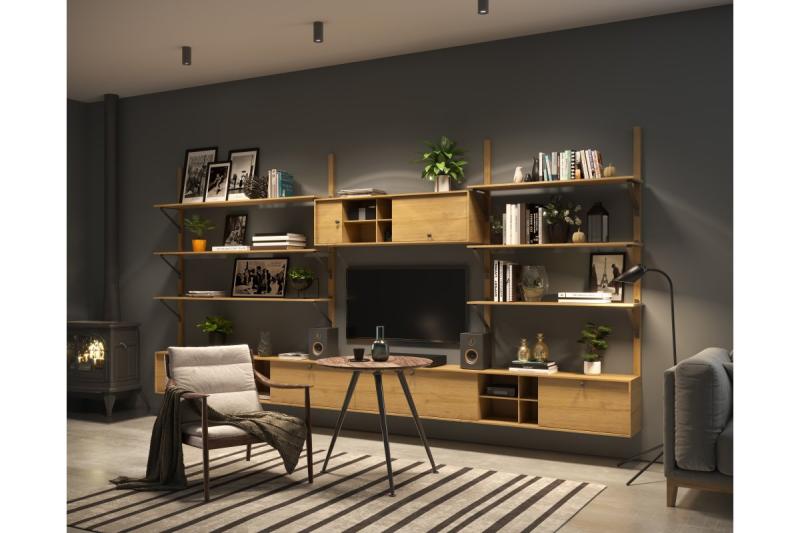 Shelf support GALA, 25x22 cm, black mat 1208965223