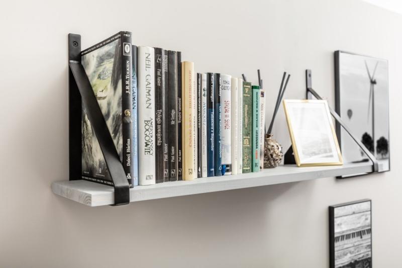 Shelf support GINO, 30x22 cm, black mat 1208965224