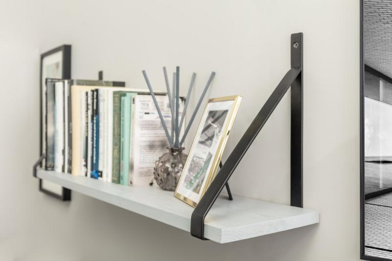 Shelf support GINO, 30x22 cm, black mat 1208965224