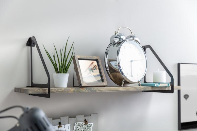 Shelf support INGRID, 26x23 cm, black mat 1208965232