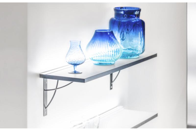 Shelf support NEO, 18x18 cm, black mat 1208965240