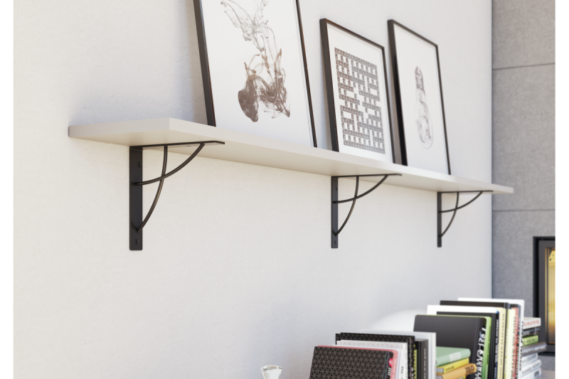 Shelf support NEO, 18x18 cm, black mat 1208965240