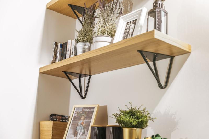 Shelf support WIRE, 18x16 cm, black mat 1208965261