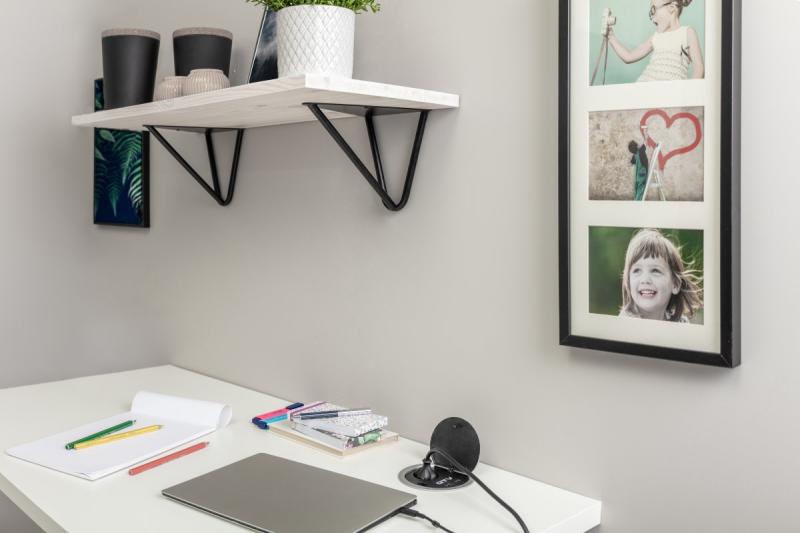 Shelf support WIRE, 18x16 cm, black mat 1208965261