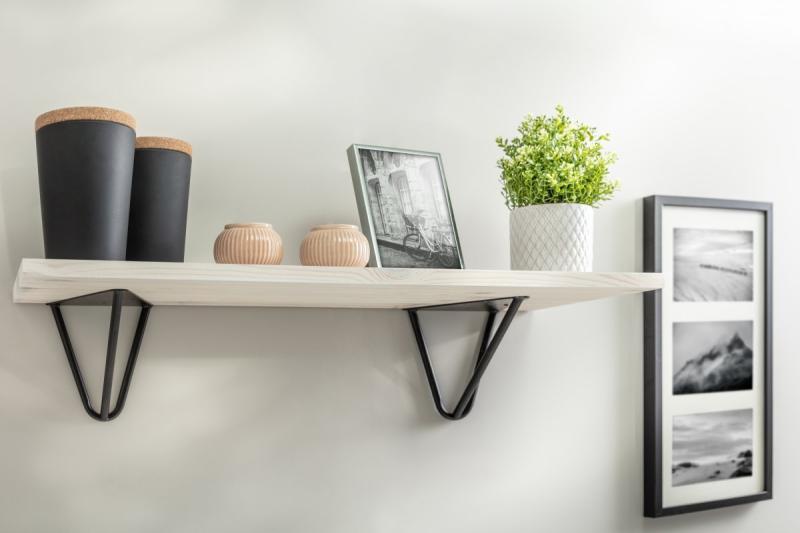 Shelf support WIRE, 18x16 cm, black mat 1208965261