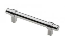 Steel handle TRIEST C=96mm brushed steel - zamak feet 1208965374