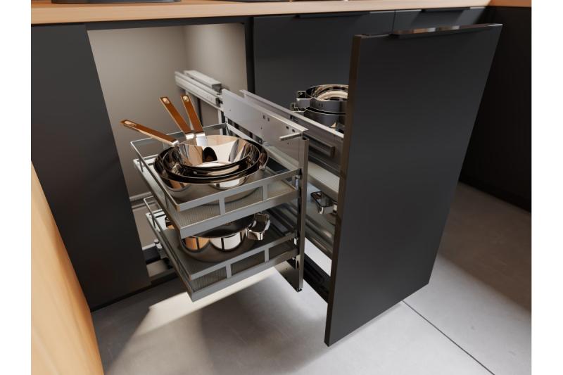 Aluminum handle LIND C = 256/296/18 mm black mat 1208965607