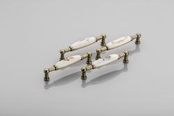 Porcelain handle 728B C=96mm antique brass X-gold ornament 1208965697