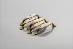 Porcelain handle 728-P C=96mm antique silver A-Blue Rose 1208965700