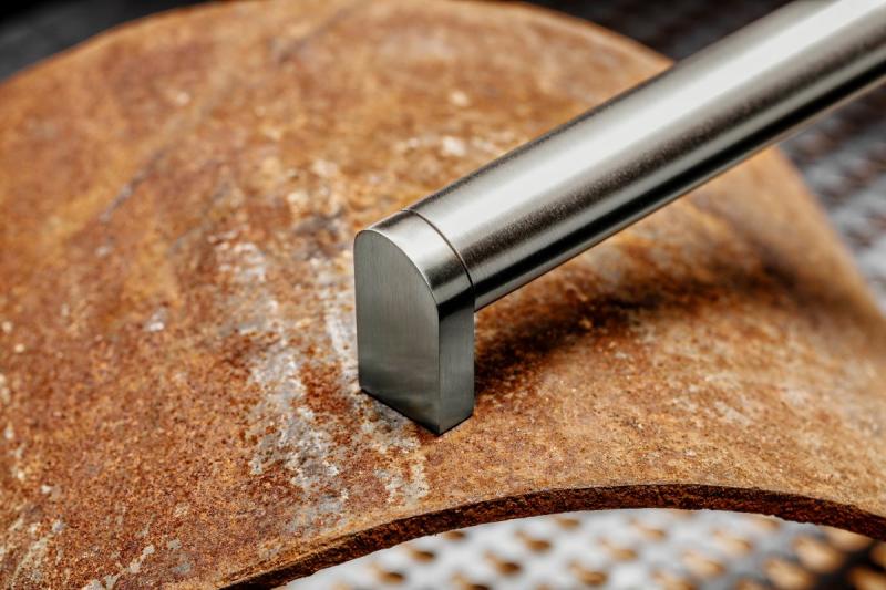 Zamak handle 335 C=128mm brushed steel 1208965761