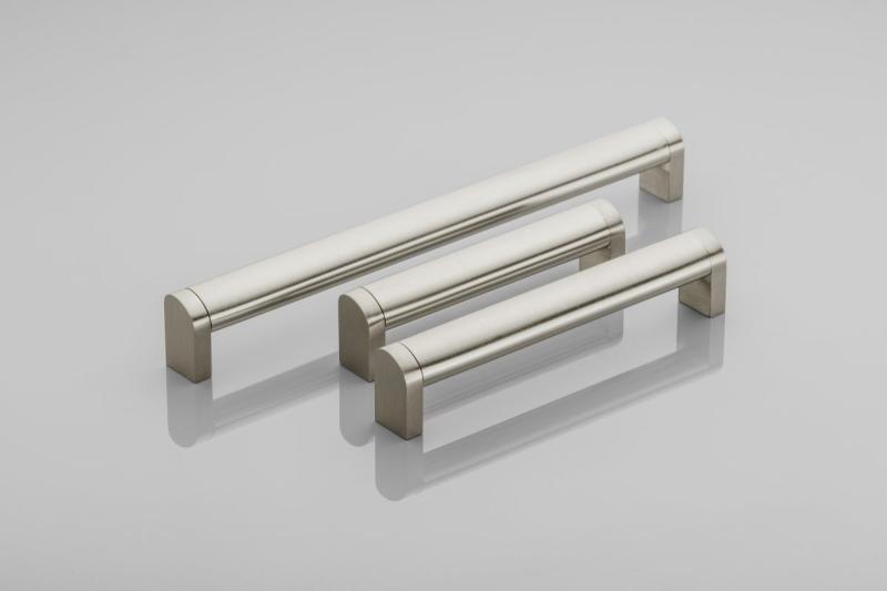 Zamak handle 335 C=160mm brushed steel 1208965762