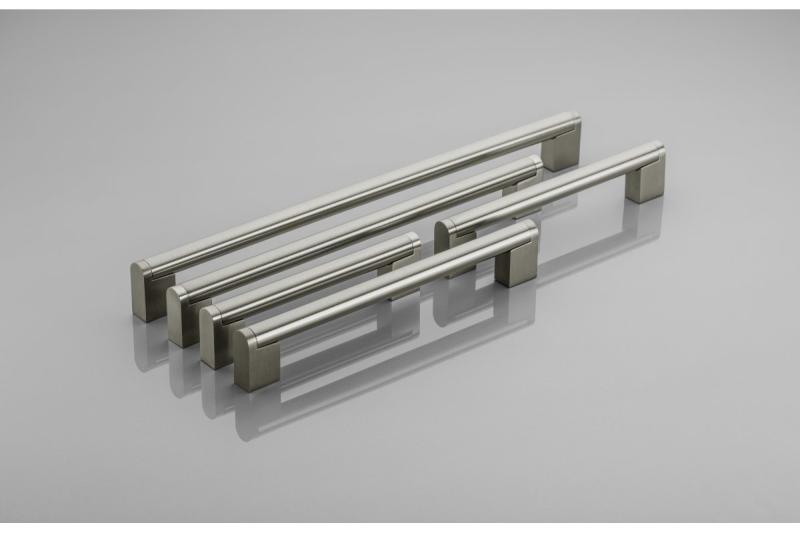 Zamak handle 336 C=160mm brushed steel 1208965766
