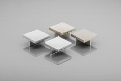 Zamak handle 60x60mm C=32mm brushed steel 1208965782