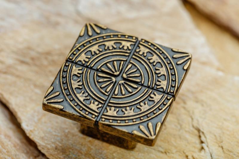 Zamak handle AZTEK C=12mm antique brass 1208965876