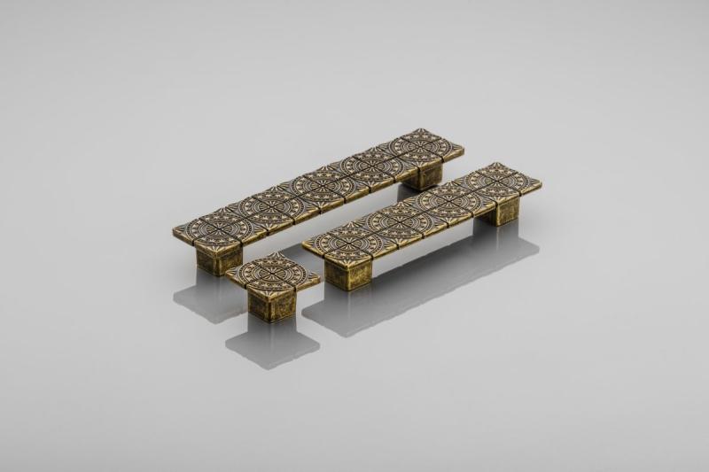 Zamak handle AZTEK C=12mm antique brass 1208965876