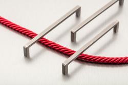 Zamak handle BAGIO C=160mm brushed steel 1208965890