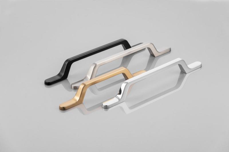 Zamak handle FLAVIO C=128 mm gold brass 1208966014