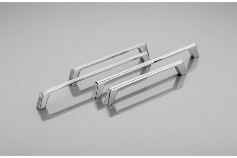 Zamak handle G2 C=224mm brushed steel 1208966084