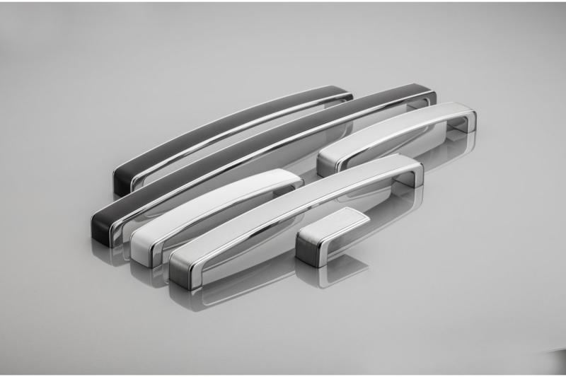 Zamak handle MONZA C=256mm brushed steel 1208966138