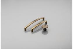Zamak handle OLBIA  C=128 mm antique brass 1208966174
