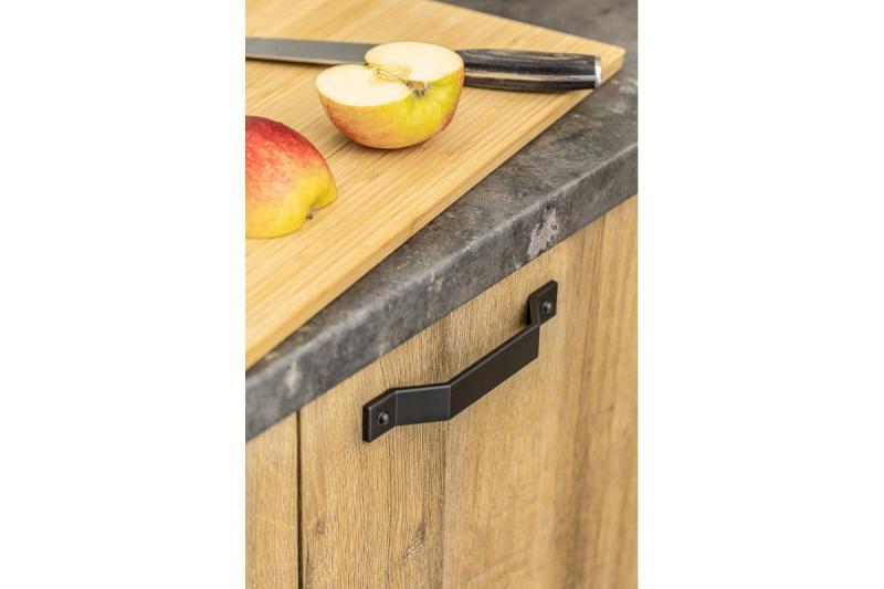 Zamak handle STEP C = 160 mm black matt 1208966205