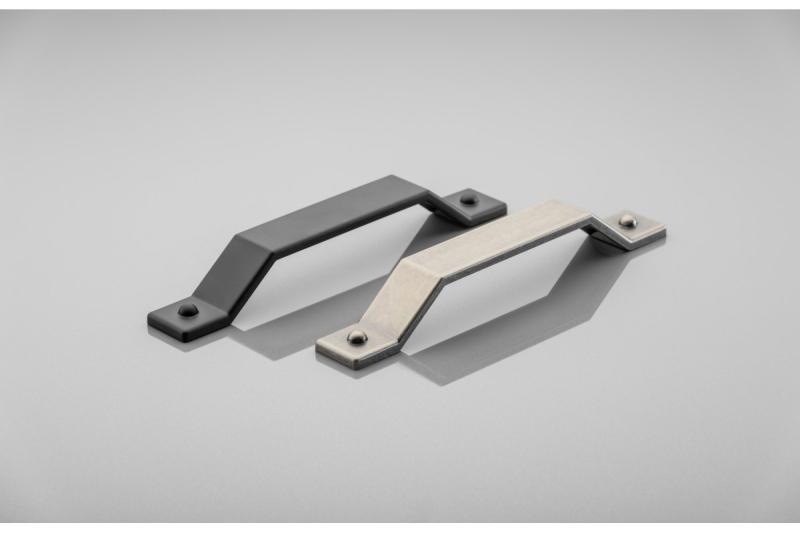 Zamak handle STEP C = 160 mm black matt 1208966205