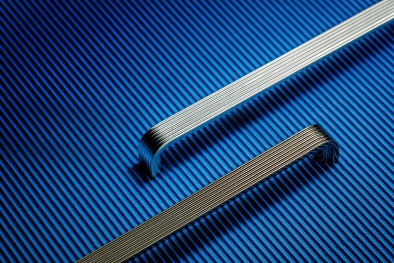 Zamak handle Shape art VETA C=160mm black chrome 1208966236