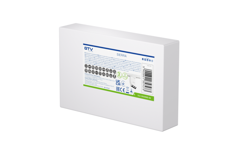 LED track light fixture SIERRA,8W,720lm,AC220-240V,50/60 Hz,PF>0,5,Ra≥80,IP20,IK08,4000K,48°,white 1208966624