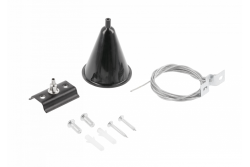 1-Phase, 2-line rail hanging kit, black 1208966645