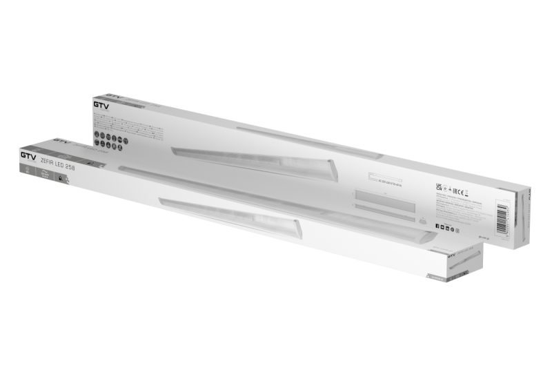 Linear luminaire Zefir-LED 258, T8 LED, G13, AC220-240V, 50/60Hz, IP40, ABS/PC, transparent 1208966888