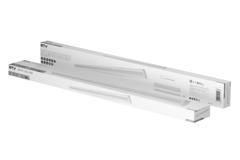 Linear luminaire Zephyr-LED 258, T8 LED, G13, AC220-240V, 50/60Hz, IP40, ABS/PC, milky, 3y 1208966889