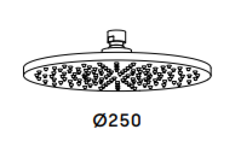 Waterevolution Flow hoofddouche 250mm PVD Geborsteld Light Gold T164325WGE