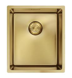 Pure.Sink Prestige spoelbak 34x40 cm PVD Goud 10mm radius onderbouw, vlakbouw en opbouw PPG3440-60