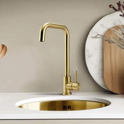 Pure.Sink Elite Steel Pure keukenkraan PVD geborsteld goud  PS8010-60