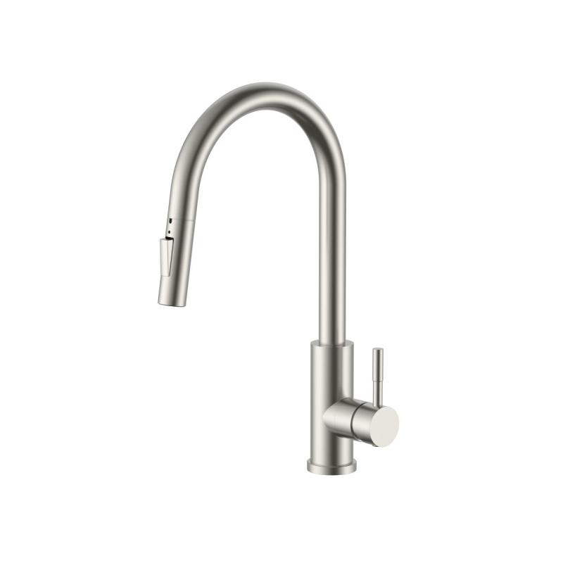 Pure.Sink Elite Steel Stream-S keukenkraan RVS met uittrekbare uitloop PS8045-02