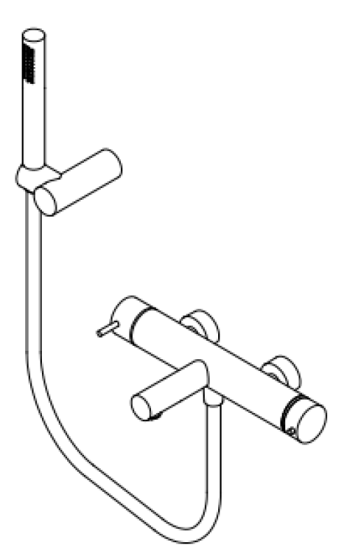 Waterevolution Flow thermostatische twee-weg douchemengkraan met handdouche RVS T130TNIE