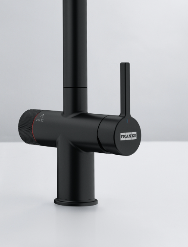 Franke Maris water hub 4L boiler 3-1 met Twist mechanische kokend water kraan mat zwart met waterhub mengset 1208967861