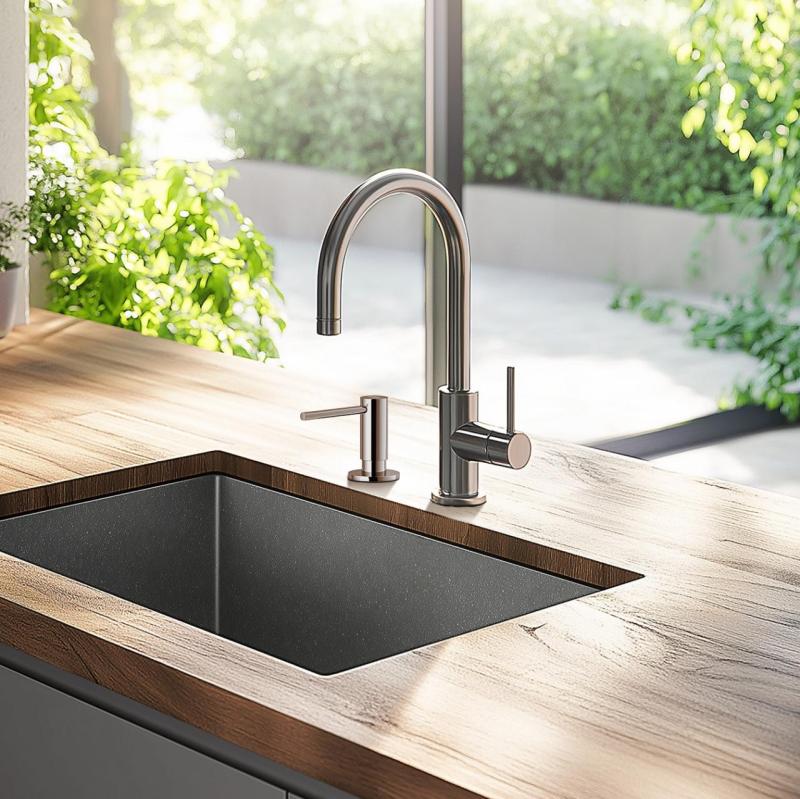 Franke Active keuken inbouw zeepdispenser graniet Stone Grey Grijs 112.0633.078