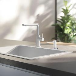 Franke Active keuken inbouw zeepdispenser graniet Polar White Wit 112.0633.079