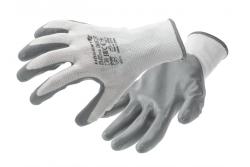 GLAN nitrile-coated protective gloves white/light gray (12 pairs/pack) 10