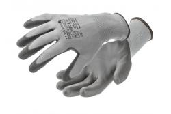 HUNTE PU-coated protective gloves dkgrey/black 10