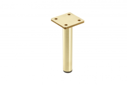 GTV RONDA SIMPLE furniture leg, cantilevered, H=150 mm, fi25 mm, steel, brushed gold