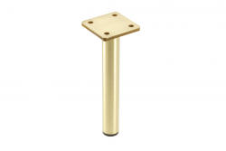 GTV RONDA SIMPLE furniture leg, cantilevered, H=180 mm, fi25 mm, steel, brushed gold
