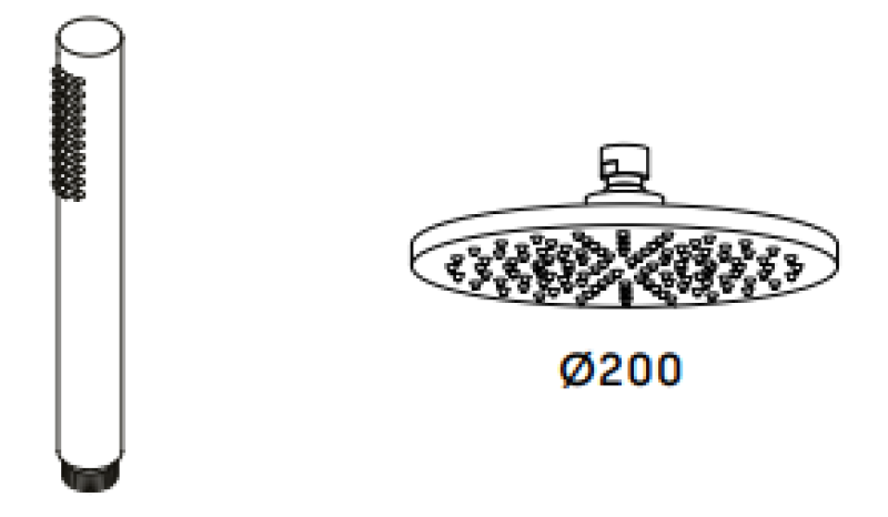 Waterevolution Flow thermostatische drie-weg douchemengkraan met hand- en hoofddouche chroom T131TN01