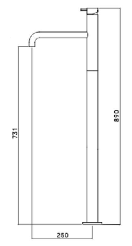 Waterevolution Flow vrijstaande badkraan koper T134CPE